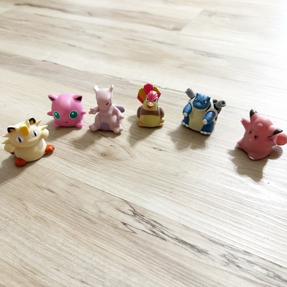 1999 POKEMON‎ SLIDERS OddzOn Inc ROLLER BALL FIGURES Lot Of 6
